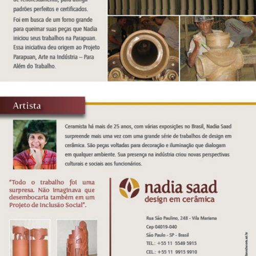 Folder de produtos Nadia Saad