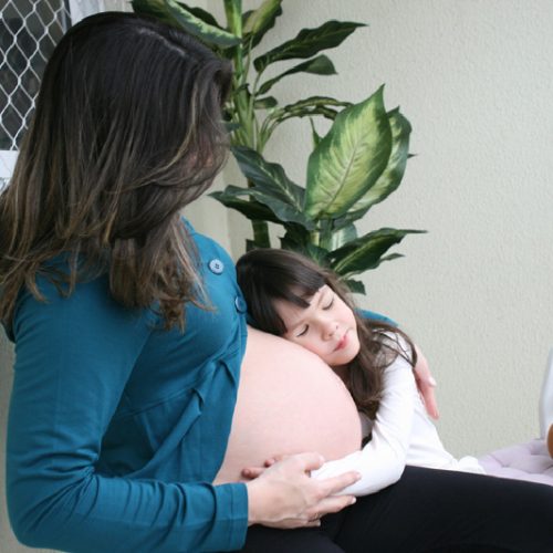 Ensaio fototográfico grávida e irmã